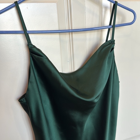 Emerald Green Cowl Neck Camisole Bodysuit Small S Dress Forum - Picture 2 of 6